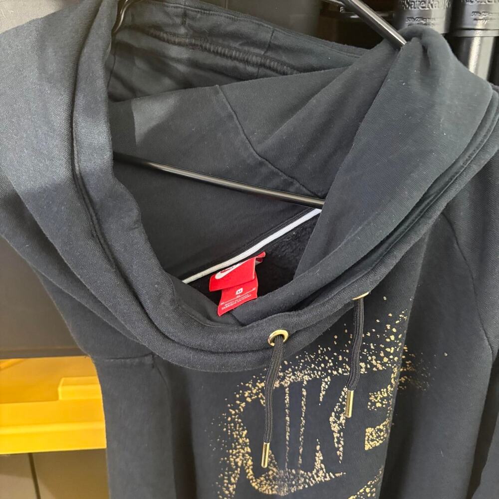 Nike black gold hoodie